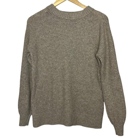 American Eagle Outfitters Sweaters - American Eagle Womens XS Waffle Knit Pullover Sweater Taupe Tan Casual Oversized